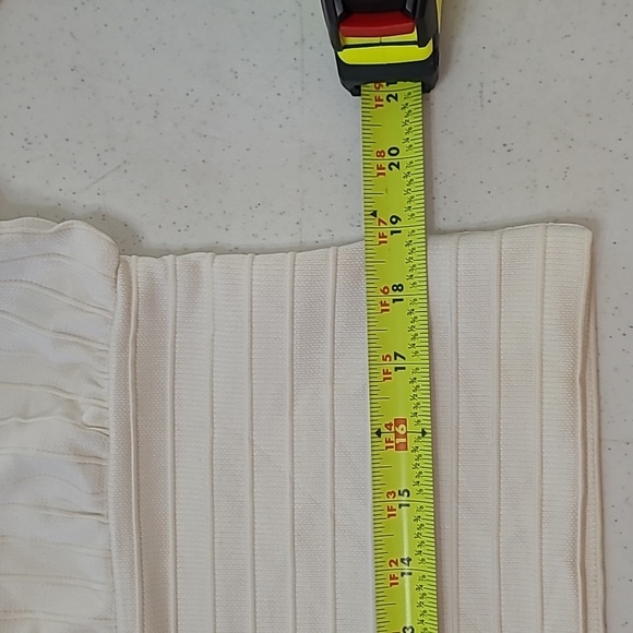 H&M Creamy White Wide Ribbed Long Sleeve Blouse size Large - Picture 5 of 9